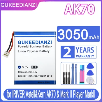 GUKEEDIANZI Сменный аккумулятор AK70 3050mAh для IRIVER Astell & Kern AK70 & Mark II Player MarkII