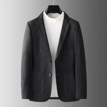 5606-Костюм для отдыха, Мужская деловая повседневная куртка в полоску, куртка в полоску, куртка single West top