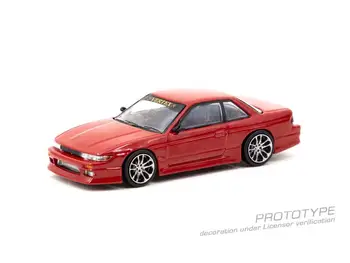 Предварительная продажа Tarmac Works 1: 64 VERTEX Nissan Silvia S13 Красный металлик, литая под давлением коллекция моделей автомобилей в миниатюре
