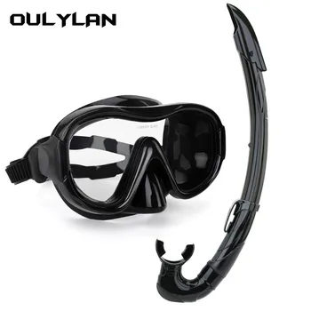 Профессиональная маска для подводного плавания Oulylan и очки для подводного плавания Очки для дайвинга Набор легких дыхательных трубок для плавания Маска для подводного плавания