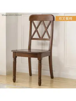 Обеденный стол и сиденье для стула из цельного дерева в американском стиле домашний стул log art do old настольный стул обеденный стул