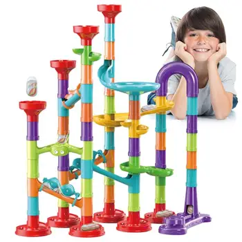Строительный набор из мраморных блоков 93 шт., прочный строительный набор для детей 6 лет, 3D обучающий набор игрушек для практических занятий с детьми