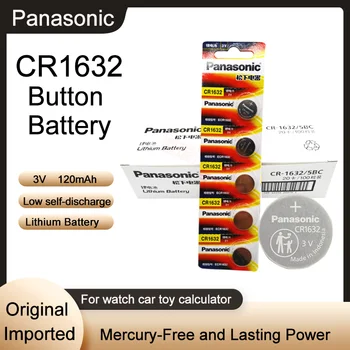 5шт-20шт Батарейки для кнопок Panasonic 3V CR1632, Литиевая батарея для часов, электронные Игрушки, Калькуляторы