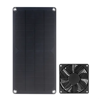 10 Вт 12 В Солнечная энергия 3 Вт мини-вентилятор вытяжной вентилятор для домашних животных вытяжной вентилятор