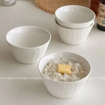 Южная Корея Простая Керамическая Рисовая миска Домашняя Миска для супа Овсянка Фруктовый Салат Посуда для завтрака Миска Тарелки Кухонные принадлежности
