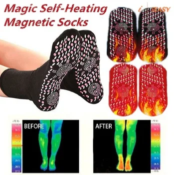 Носки для похудения, самонагревающиеся, для снятия боли, для лечения простуды на открытом воздухе, магнитные термоноски для мужчин и женщин
