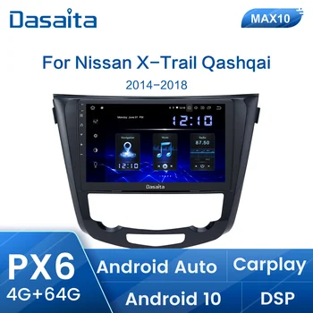 Dasaita Android Автомобильное Радио Мультимедийное Видео для Nissan X-Trail xtrail T32 Qashqai j11 2014-2019 стерео Carplay Auto