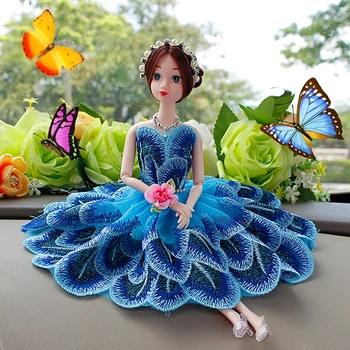 одежда для кукол из 5шт Мини-кружевная кукла-принцесса Свадебное платье ручной работы с бриллиантами Подарок на день рождения Детские игрушки Аксессуары для игрового дома