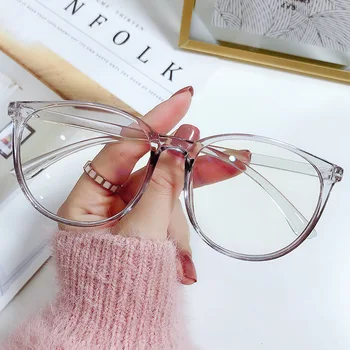 Прозрачная оправа для компьютерных очков Для женщин и мужчин, круглые очки с защитой от синего света, блокирующие очки, оптические очки для очков