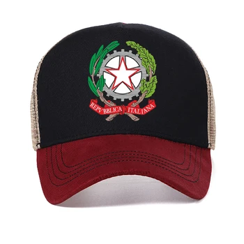 Бейсбольная кепка с гербом Repubblica Italiana, летняя модная мужская Женская шляпа, уличные сетчатые дышащие шляпы для дальнобойщиков