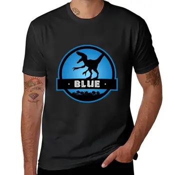 Новая футболка Velociraptor Blue Squad, короткая мужская футболка, футболки с коротким рукавом, мужские футболки больших и высоких размеров