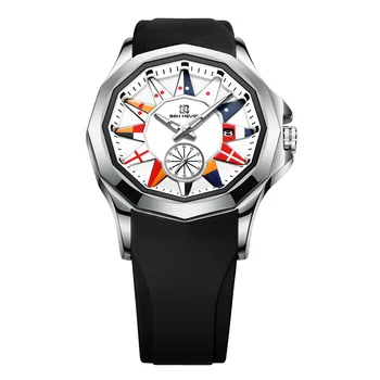 Кварцевые наручные часы Мужские спортивные Водонепроницаемые часы Силиконовый ремешок Светящиеся стрелки часов Кварцевые часы Мужские деловые наручные часы