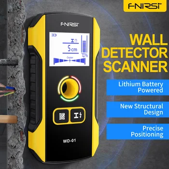 Металлоискатель Настенный сканер FNIRSI WD-01 с новым отверстием для позиционирования проводов кабеля переменного тока, находящихся под напряжением, Металлическая деревянная шпилька Найти
