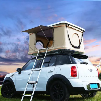 Палатка для кемпинга Jetshark Automatic Truck Rooftop Hard Shell с верхней крышей, палатки для внедорожников на открытом воздухе 3-4 Предустановки