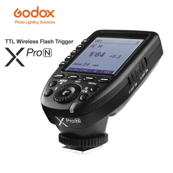 Godox Xpro-N 2.4G Wireless X system i-TTL II Высокоскоростная синхронизация Вспышки с Передатчиком с Большим ЖК-экраном Для Зеркальной камеры Nikon