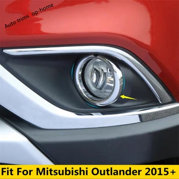 ABS Хромированный передний бампер противотуманные фары Лампы Кольцо Круг Крышка отделка Подходит для Mitsubishi Outlander 2015-2021 Аксессуары Экстерьер