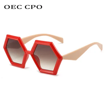 Винтажные многоугольные солнцезащитные очки в стиле панк, женские роскошные модные многоцветные квадратные солнцезащитные очки, женские очки с градиентным оттенком в стиле ретро, мужские очки UV400
