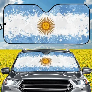 Солнцезащитный козырек от солнца с рисунком флага Аргентины, солнцезащитный козырек от солнца для автомобиля, высококачественный фирменный дизайн, Интересные Стандартные чехлы для защиты от грязи На лобовое стекло