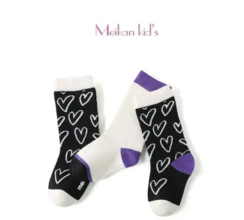 MEIKAN 2 пары весенне-летних хлопчатобумажных носков для девочек, летние дышащие носки для мальчиков, для детской спортивной школы, ежедневные носки для детей от 2 до 12 лет