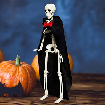 15,75 ДЮЙМА Страшный пластиковый скелет Скелет на Хэллоуин для двора, сада, патио, декора для вечеринки в честь Хэллоуина для фестивальных украшений