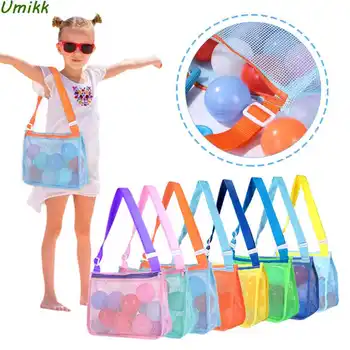 Переносная сетчатая сумка для удаления песка с детьми, сумки для хранения детских игрушек, большая пляжная сумка для плавания, экологичные сумки на одно плечо в стиле Ins