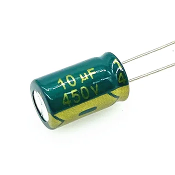 10 шт./лот 10 МКФ высокочастотный низкоомный алюминиевый электролитический конденсатор 450 В 10 МКФ размер 10 *17 мм 20%