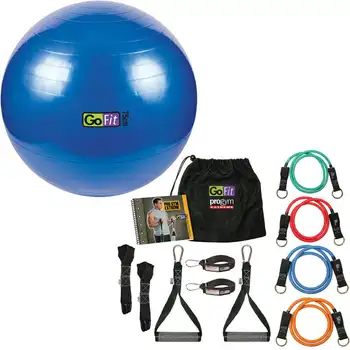 Мяч для упражнений GF-EPGYM ProGym Extreme и GF-75BALL с насосом (75 см; синий)