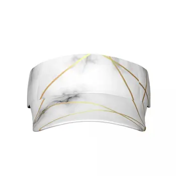 Спортивные солнцезащитные кепки White Gold Line с мраморным козырьком, Сенсорные застежки для спорта на открытом воздухе, регулируемые солнцезащитные кепки для мужчин и женщин