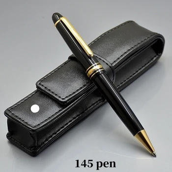 роскошная черная шариковая ручка-роллер 145 МБ/авторучка/Шариковая ручка, канцелярские принадлежности для бизнеса, фирменные чернильные ручки в подарок