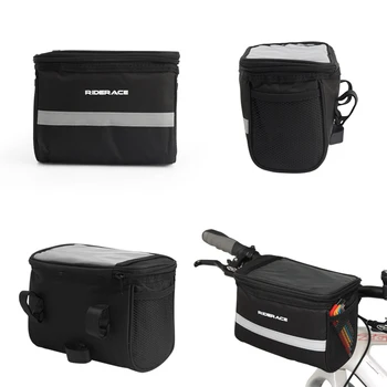 Передняя сумка на велосипедный руль, нейлоновая Водонепроницаемая Велосипедная сумка большой емкости, сохраняющая тепло, сумки-трубки на раме, аксессуары для велоспорта
