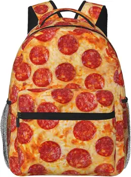Рюкзак с рисунком РИМЕНЧ Пицца Пепперони, дорожная сумка для мужчин и женщин, легкий колледж