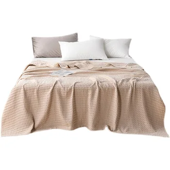 Высококачественное клетчатое одеяло и пеленки из 100% хлопка, Стеганое покрывало для постельных полотенец, чехол для дивана с рисунком Gaufre, Тонкое полотенце