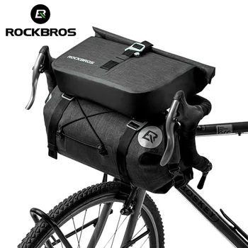 Велосипедная сумка ROCKBROS Большой емкости, водонепроницаемая передняя трубка, велосипедная сумка, сумка для руля MTB, Передняя рама, Багажник, Аксессуары для велосипеда
