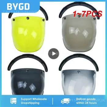 1-7 шт. Профессиональный мотоциклетный шлем Bubble shield Защита от UV400 Сделай сам 3/4 стекла реактивного шлема