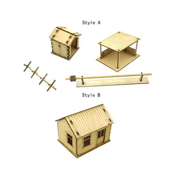 Наборы деревянных моделей Взаимодействие родителей и детей 1/72 Европейские наборы строительных моделей, наборы для сборки своими руками архитектурных моделей, аксессуары