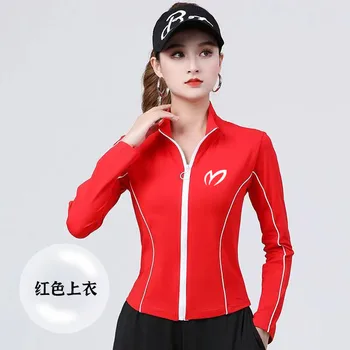 2023 Осень и зима, Корея, женский топ для гольфа на молнии, спортивный Модный топ для фитнеса, женская куртка для гольфа, мода для отдыха, женская куртка для гольфа