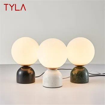 Настольная лампа TYLA Nordic LED Винтажное стекло Креативный дизайн, Мраморная настольная лампа, современный декор для дома, гостиной, спальни, прикроватной тумбочки