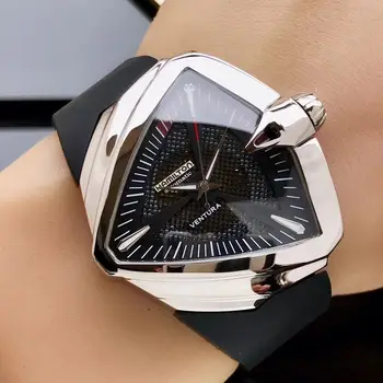 мужские часы adventure с автоматическим каучуковым ремешком, водонепроницаемые и модные деловые часы