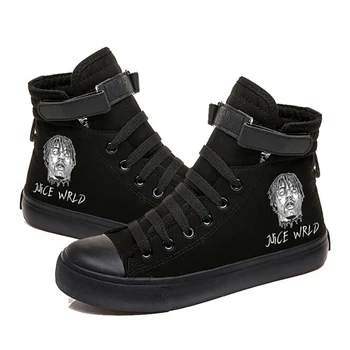 Мужские кроссовки Juice Wrld, крутая мужская обувь в стиле хип-хоп, уютная парусиновая обувь унисекс, модная повседневная обувь на плоской подошве для подростков