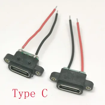 1 шт. Водонепроницаемый разъем USB C Type 2P, базовая розетка, интерфейс зарядки со сварочной проволокой, порт MX1.25 PH2.0 XH2.54
