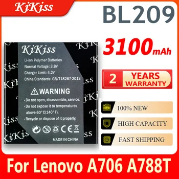 3100 мАч BL209 Аккумулятор Для Lenovo A706 A788T A820E A760 A516 A378T A398T Аккумуляторная Батарея Для Мобильного Телефона Bateria