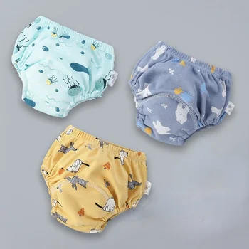 Хлопчатобумажные 6-слойные многоразовые детские тренировочные штаны, шорты для младенцев, ткань для нижнего белья, Детские подгузники, трусики для смены подгузников