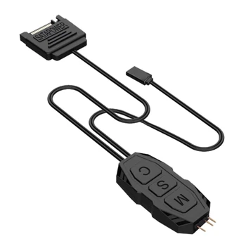 Кабель контроллера ARGB, источник питания, 3-контактный RGB-контроллер, 5 В, световые полосы, кабель контроллера для материнских плат ПК