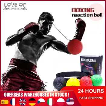 Набор боксерских рефлекторных мячей 20/30/40 г, Боксерские мячи 3 уровня сложности, Регулируемое Оголовье, Тренировка скорости удара, реакции и ловкости