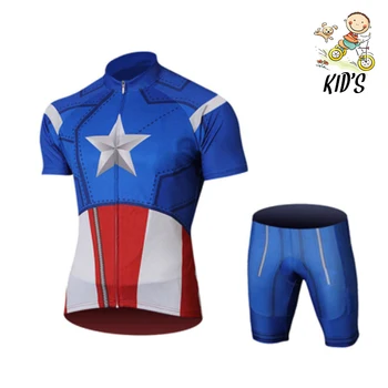 2023 Детская велосипедная одежда с героями мультфильмов, летний комплект из джерси для мальчиков / девочек, велосипедная одежда с коротким рукавом, MTB, детская велосипедная одежда