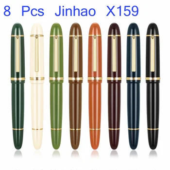 8 X Перьевая Ручка Jinhao X159 Из Смолы Большого Размера Extra Fine/Мелкий/Средний Наконечник С Конвертером Бизнес-Офис Школьные Принадлежности