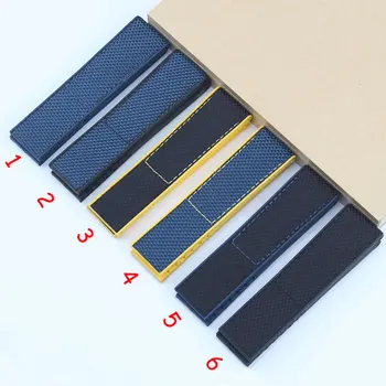 22-миллиметровый сине-черный брезентовый ремешок с резиновым низом для часов Breitling, нейлоновый ремешок, застежка-лента с логотипом