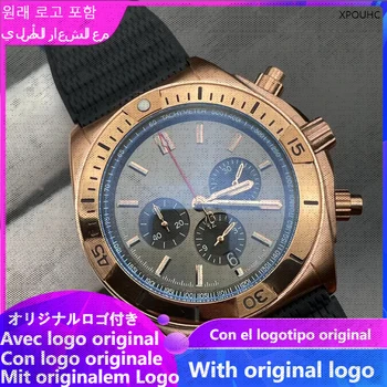 XPOUHC мужские часы 904l кварцевые часы из нержавеющей стали 45 мм-BR
