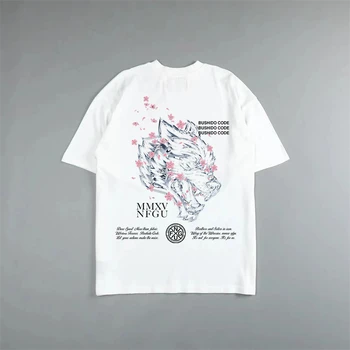 DARC SPORT Новая хлопковая футболка с буквенным цветочным принтом, мужская повседневная уличная одежда в стиле хип-хоп, летняя винтажная футболка, топ