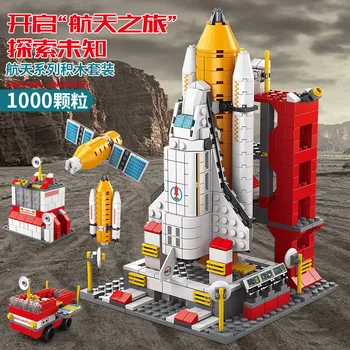 Строительные блоки космического шаттла, детские научно-образовательные игрушки, украшения для моделей ракет 6 в 1, развивающие подарки